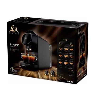 CAFETERA DE CAPSULAS 2 TAZAS 1450W NEGRA Y GRIS PHILIPS