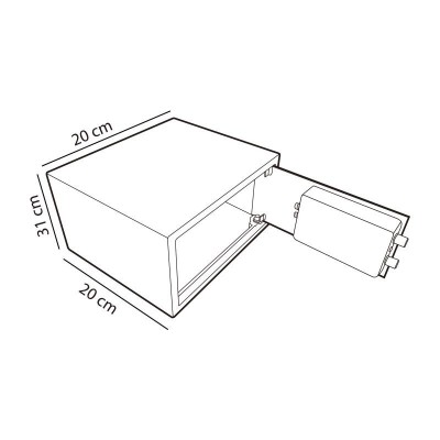 CAJA FUERTE ELECTRONICA DETECTOR HUELLA 20X31X20 CM AIRMEC