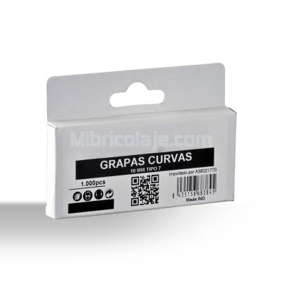 CAJA GRAPAS CURVA 10MM TIPO 7 1.000PCS AIRMEC