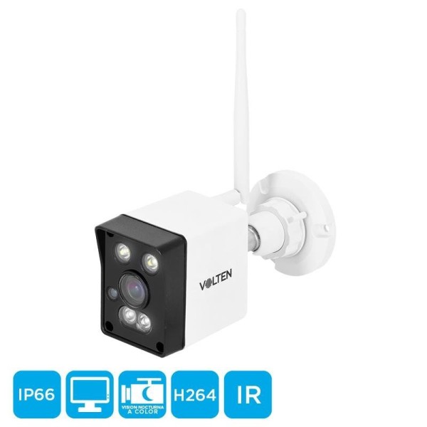 CÃMARA DE SEGURIDAD TIPO BULLET ALARMA 3MP AUDIO PROYECTOR VOLTEN