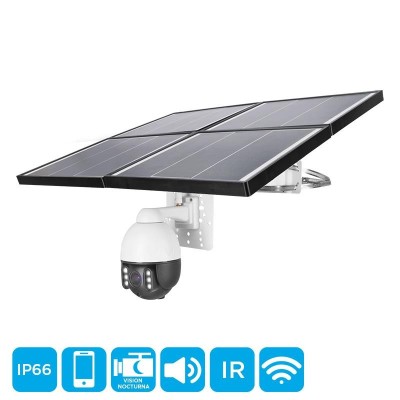 CÃMARA DE SEGURIDAD TIPO DOMO 2MP ROTATORIA CON PANEL SOLAR VOLTEN