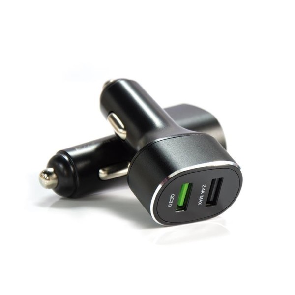 CARGADOR MECHERO QUICK CHARGER + 2.4A 2XUSB VOLTEN