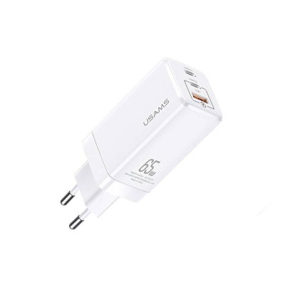 CARGADOR RAPIDO 65W USB + CABLE SJ406 U43 BLANCO USAMS