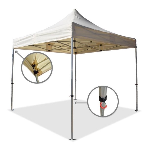 CARPA ALUMINIO BEIGE PRO 3X3 METROS LONA 300 GRS DONNA GARDEN