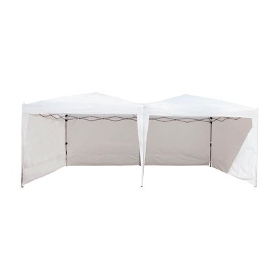 CARPA METAL BLANCA CON PAREDES DONNA GARDEN 3X6 METROS