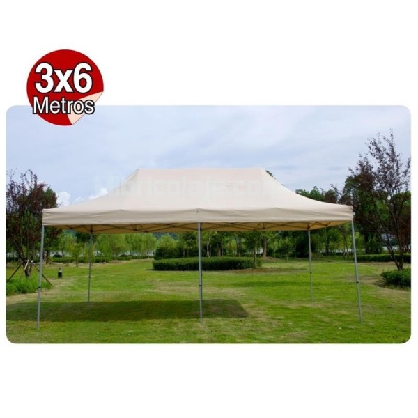 CARPA PLEGABLE ALUMINIO 3X6 MTS BEIGE DONNA GARDEN