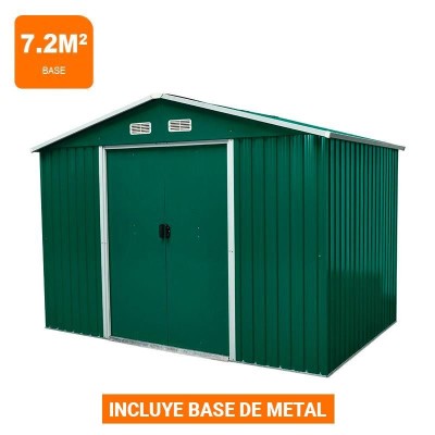 CASETA DE METAL CON PUERTAS CORREDERAS 301x238x214 CM (7M2) AIRMEC