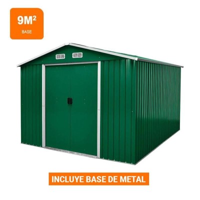 CASETA DE METAL CON PUERTAS CORREDERAS 303x301x214CM (9M2) AIRMEC