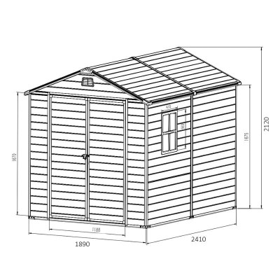 CASETA DE RESINA 241x189x212CM (4.5M2) AIRMEC