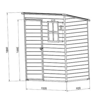 CASETA DE RESINA 96x157x186CM (1.5M2) AIRMEC