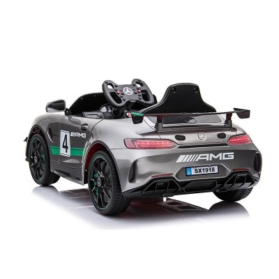 COCHE BATERIA MERCEDES AMG GT4 PLATA