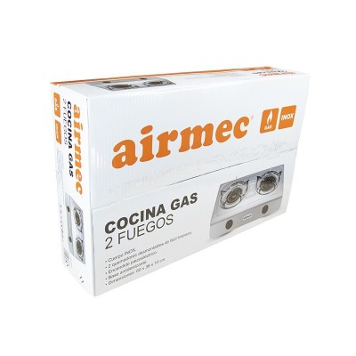 COCINA DE GAS INOX 2 FUEGOS AIRMEC