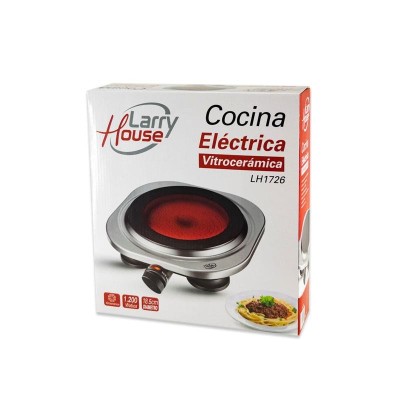 COCINA ELECTRICA VITROCERAMICA INOX 1 FUEGO 1.200 W  LARRYHOUSE