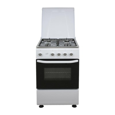 COCINA GAS + HORNO BLANCA 4 FUEGOS 50CM LARRYHOUSE