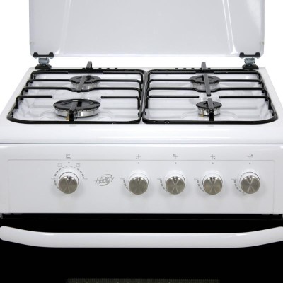 COCINA GAS + HORNO GRILL BLANCA 4 FUEGOS 60CM LARRYHOUSE