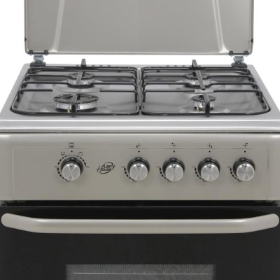 COCINA GAS + HORNO GRILL GRIS 4 FUEGOS 60CM LARRYHOUSE