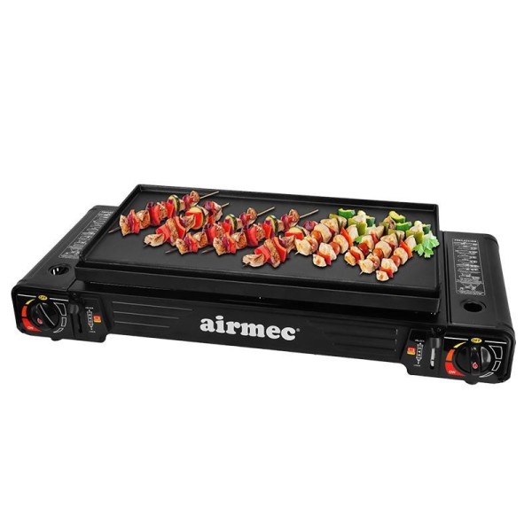 COCINA GAS DOBLE CON BOMBONA + PLANCHA AIRMEC