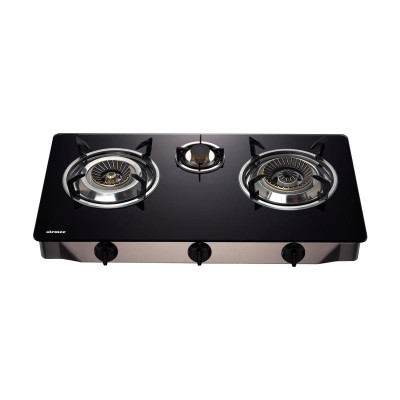 COCINA GAS INOX CON CRISTAL TEMPLADO 3 FUEGOS AIRMEC