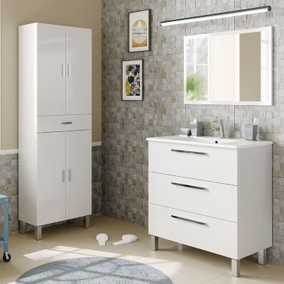 COLUMNA DE BAÑO ARUBA BLANCO BRILLO 182X60X29CM BENOTTI