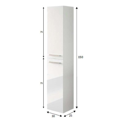 COLUMNA DE BAÑO ATHENA BL.BRILLO BL.LACADO 150X30X25CM BENOTTI