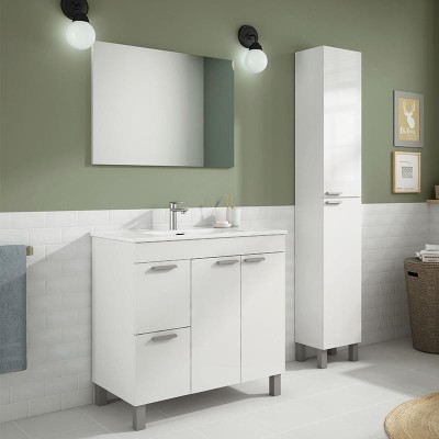 COLUMNA DE BAÑO BLANCO BRILLO 182X30X25CM BENOTTI