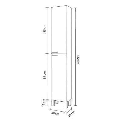 COLUMNA DE BAÃO KONCEPT ROBLE CANADIAN 182X30X25CM BENOTTI