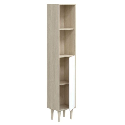 COLUMNA DE BAÑO ROBLE/BLANCO VERONA  30X25X150CM BENOTTI