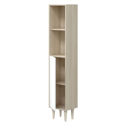 COLUMNA DE BAÑO ROBLE/BLANCO VERONA  30X25X150CM BENOTTI