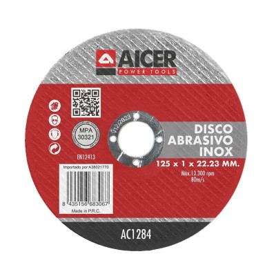 DISCO ABRASIVO CORTE 125X1MM AICER