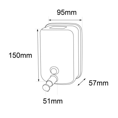 DISPENSADOR DE JABON 500ML BENOTTI