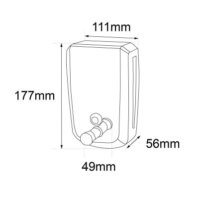 DISPENSADOR DE JABON 800ML BENOTTI