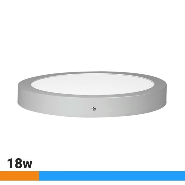 DOWNLIGHT CIRCULAR PLATA SOBREPUESTO 18W LUZ FRÍA AIRMEC