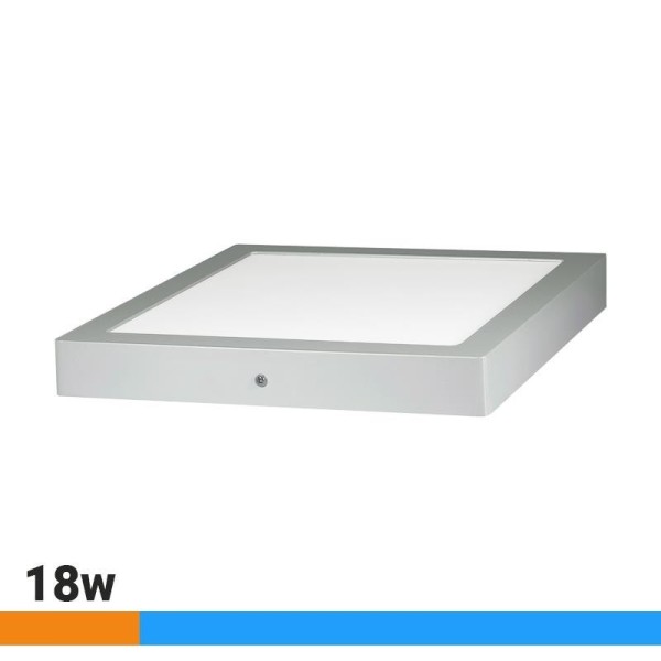 DOWNLIGHT CUADRADO PLATA SOBREPUESTO 18W LUZ FRÃA AIRMEC