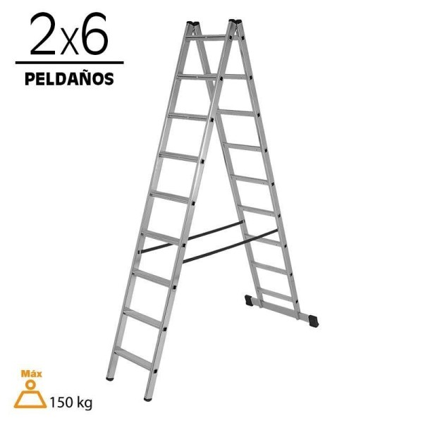 ESCALERA ALUMINIO AIRMEC (2 TRAMOS 2X6)