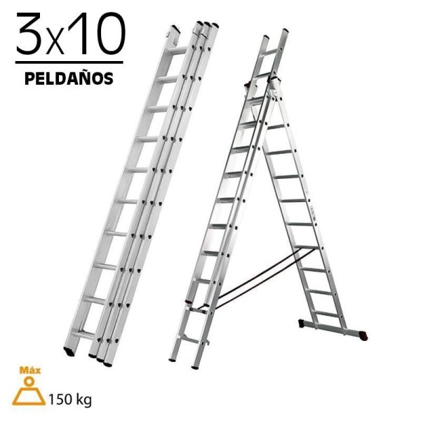 ESCALERA ALUMINIO AIRMEC (3 TRAMOS 3X10)