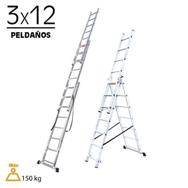 ESCALERA ALUMINIO AIRMEC (3 TRAMOS 3X12)