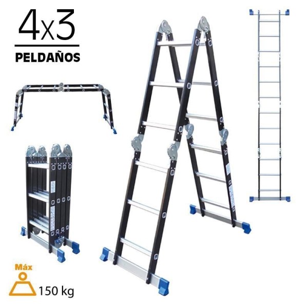 ESCALERA ALUMINIO MULTIPOSICION AIRMEC (4X3)