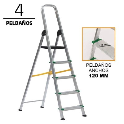 ESCALERA ALUMINIO REFORZADA AIRMEC (4 PELDAÃOS - 120 MM)