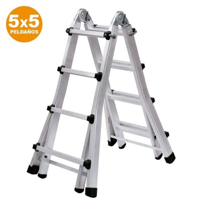 ESCALERA TELESCÃPICA ALUMINIO 5X5 PELDAÃOS AIRMEC