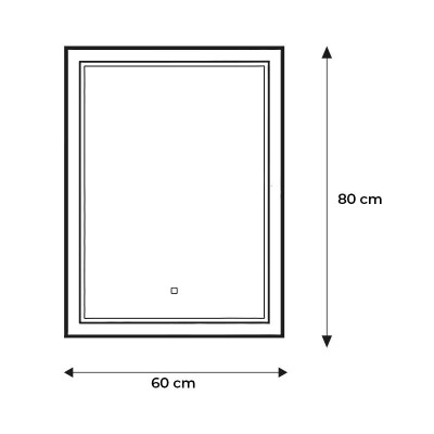 ESPEJO DE BAÑO 60X80 CM LUZ LED BENOTTI