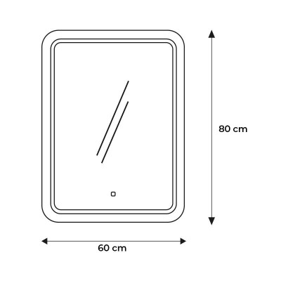 ESPEJO DE BAÑO 60X80 CM LUZ LED BENOTTI