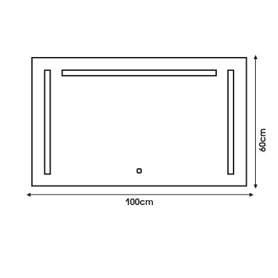 ESPEJO DE BAÑO LED 100X60 CM SERIE HABANA BENOTTI
