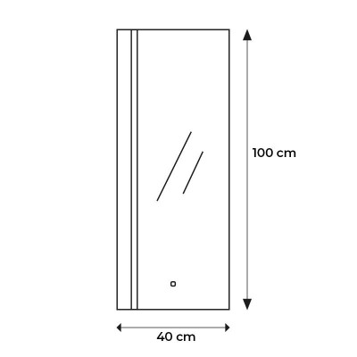 ESPEJO DE BAÃO LED 40X100 CM SERIE CANADA BENOTTI