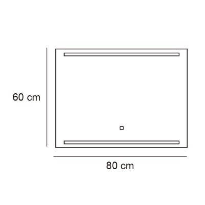 ESPEJO DE BAÑO LED 80X60 CM SERIE DOMINICA BENOTTI