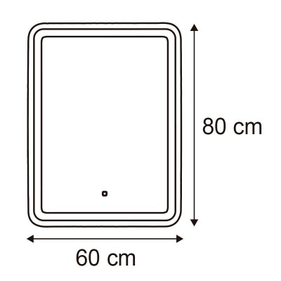 ESPEJO DE BAÃO LED 80X60 CM SERIE MIKONOS BENOTTI