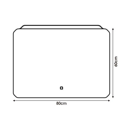 ESPEJO DE BAÃO LED 80X60 CM SERIE TRIPOLI BENOTTI