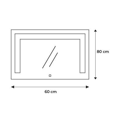 ESPEJO DE BAÑO LED 80X60 CM SERIE VENECIA BENOTTI