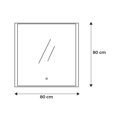 ESPEJO DE BAÑO LED 80X80 CM SERIE ESTAMBUL BENOTTI