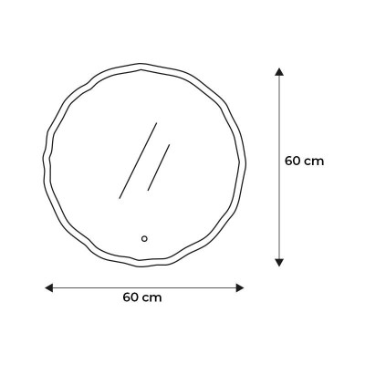 ESPEJO DE BAÑO LED REDONDO 60X60CM SERIE CANCUN BENOTTI