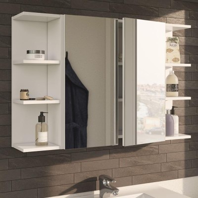 ESTANTERÍA RINCONERA DE BAÑO BLANCO BRILLO 65X20X21CM BENOTTI